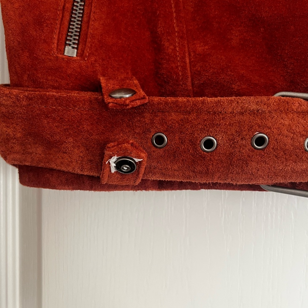 ☄️Blank NYC Women's Suede Moto Jacket - Rich Rust - Picture 5 of 5